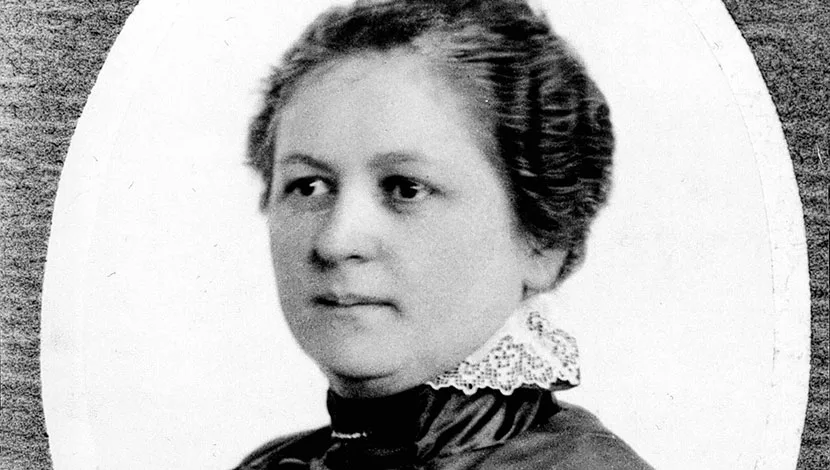 A black and white portrait photo of Melitta Bentz