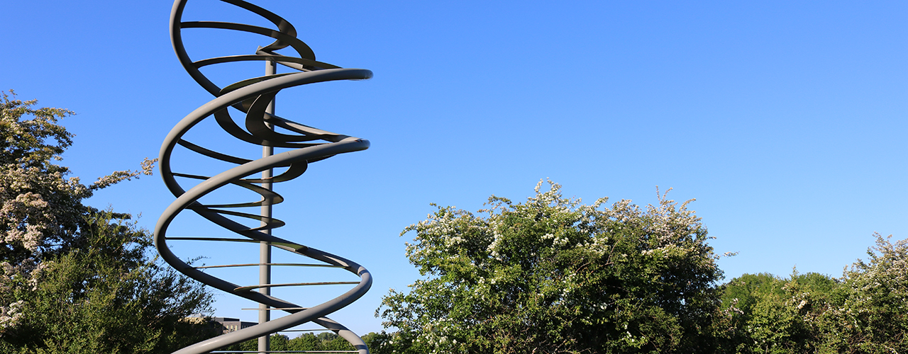 Cambridge DNA path sculpture